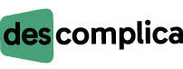 Logotipo da marca Descomplica, cliente da Unpack Design