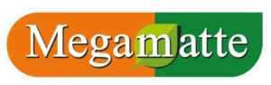 Logotipo da marca Megamatte, cliente da Unpack Design