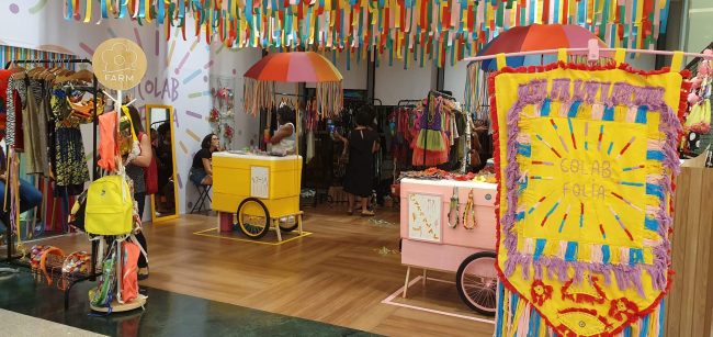 Cenografia para Plaza Niterói Shopping: Colab Folia Carnaval – Unpack Design