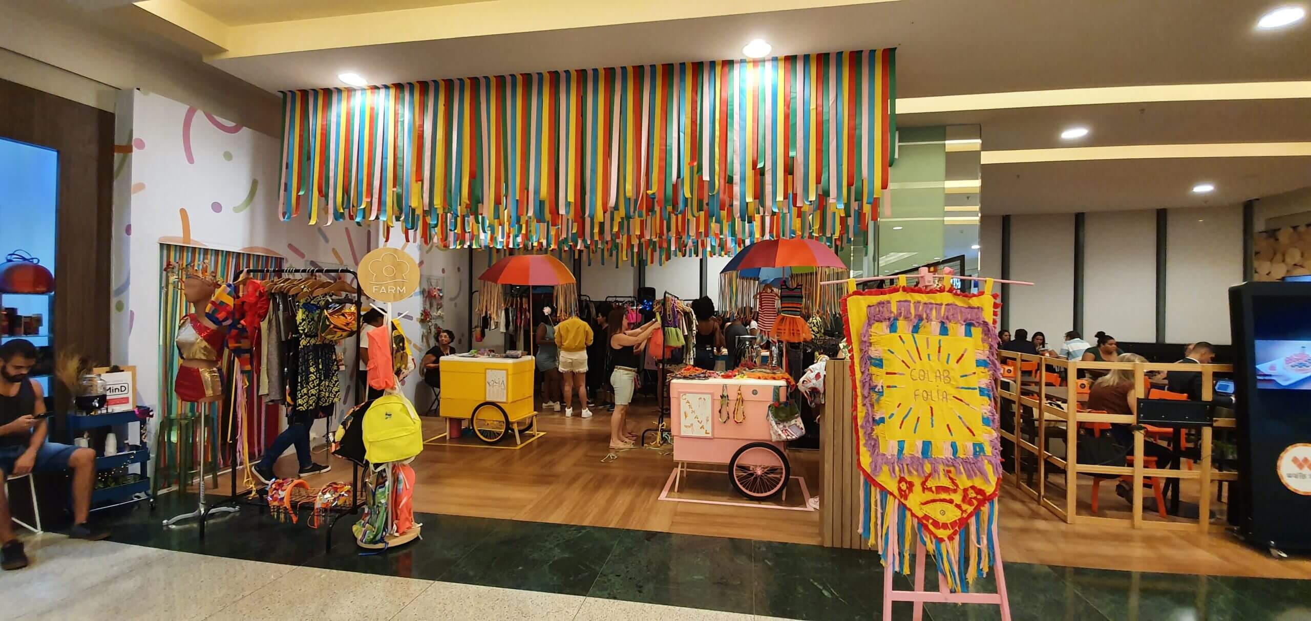 Cenografia para Plaza Niterói Shopping: Colab Folia Carnaval – Unpack Design, detalhe 1