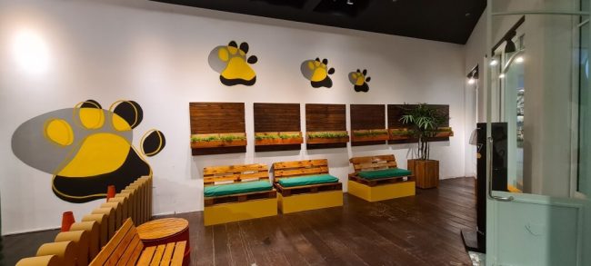 Cenografia para Shopping Fashion Mall: Pet Lounge – Unpack Design