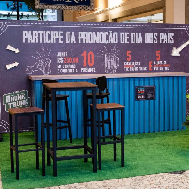 Cenografia para Shoppings da Rede Ancar: Posto de Troca Dia dos Pais – Unpack Design, detalhe 1