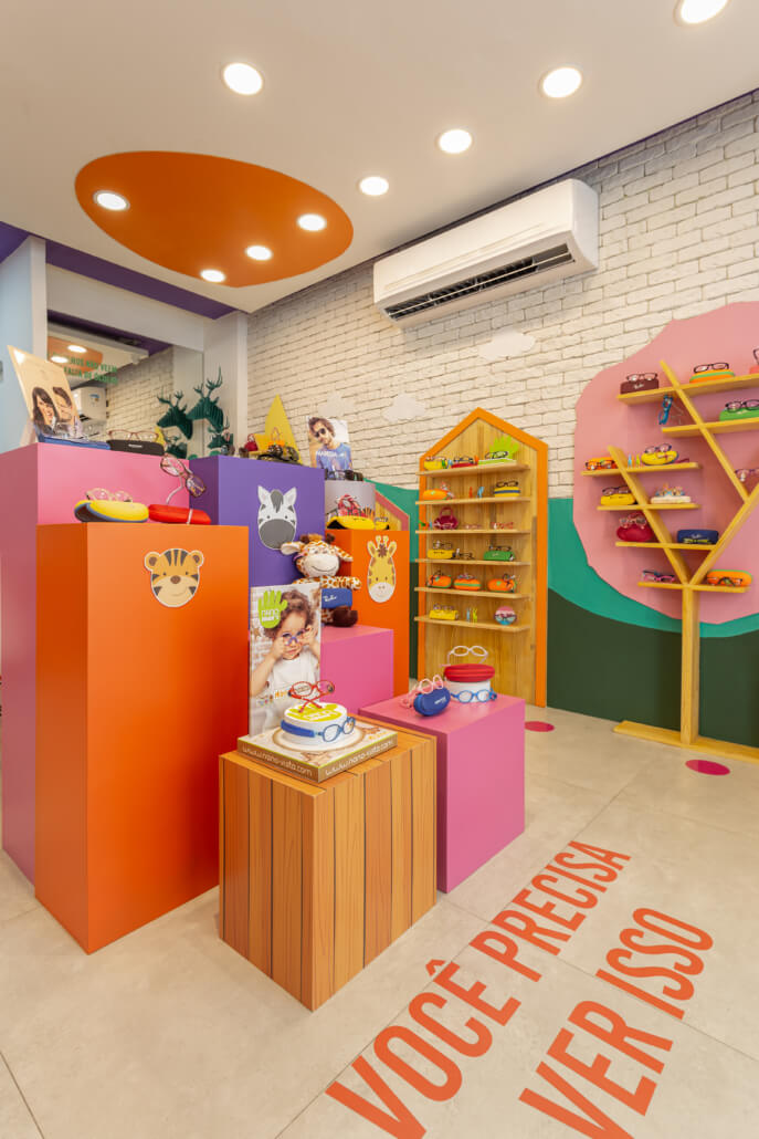 Projeto de Loja: Ótica Infantil 4 Kid’S – Unpack Design, detalhe 1