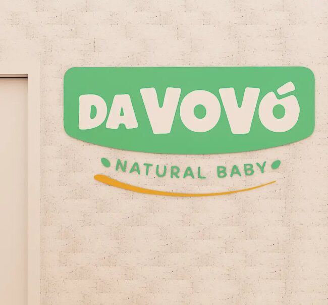 Render do projeto de franquia Da Vovó Natural Baby, loja conceito, por Unpack Design