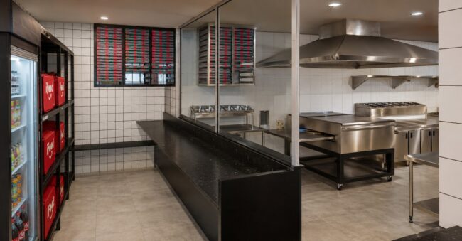 Render da pizzaria O Forno na Tijuca, vista 4 — projeto Unpack Design