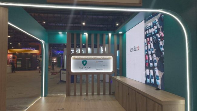 Stand Pestana Leilões no Congresso Fenauto – stand pronto: recepção